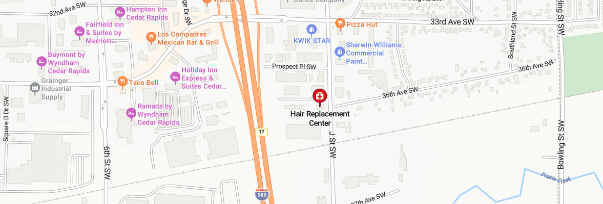 Hair Replacement Center of Iowa Map